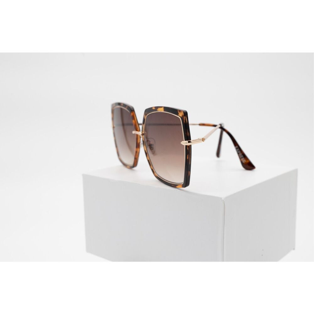 Express Oversized Tortoiseshell Gradient Sunglass… - image 2